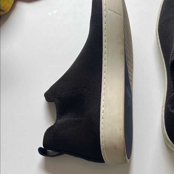 Rothy’s Black Slip-On Sneakers with Blue Accents. Size 8 - Picture 3 of 5